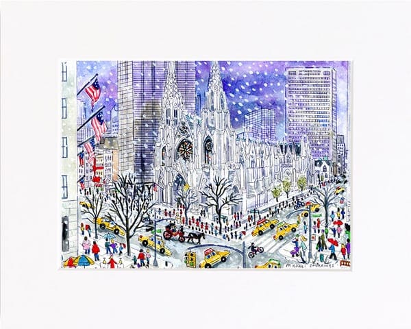 Cathedral in Winter Print