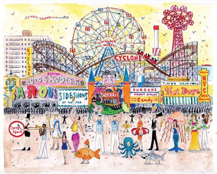 Fun at the Amusement Park Original Art