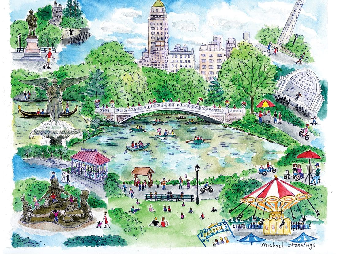 Central Park Drawing  Etsy