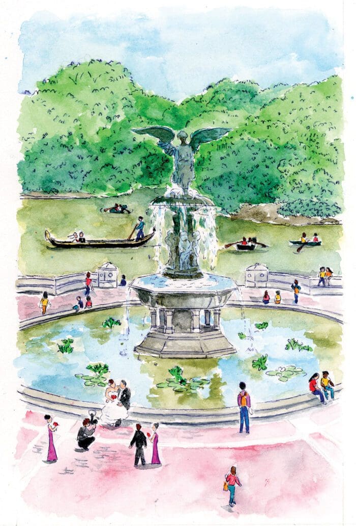 Central Park Wedding Original Art