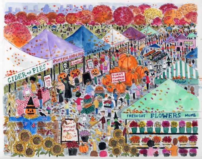 Haunted Harvest Market Original Art