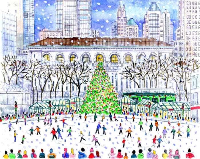 Bryant Park Skating Original Art