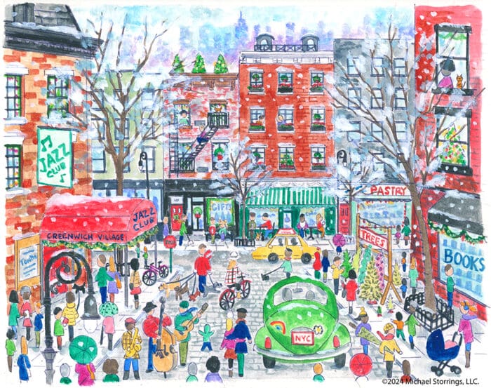 Winter in Greenwich Village Original Art