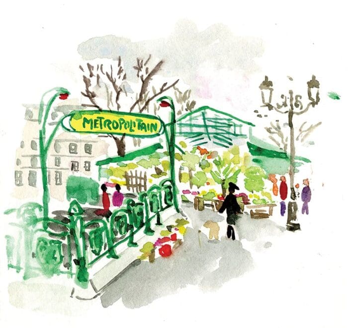 Flower Market Original Art