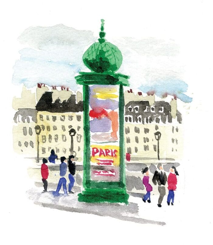Paris Kiosk Original Art