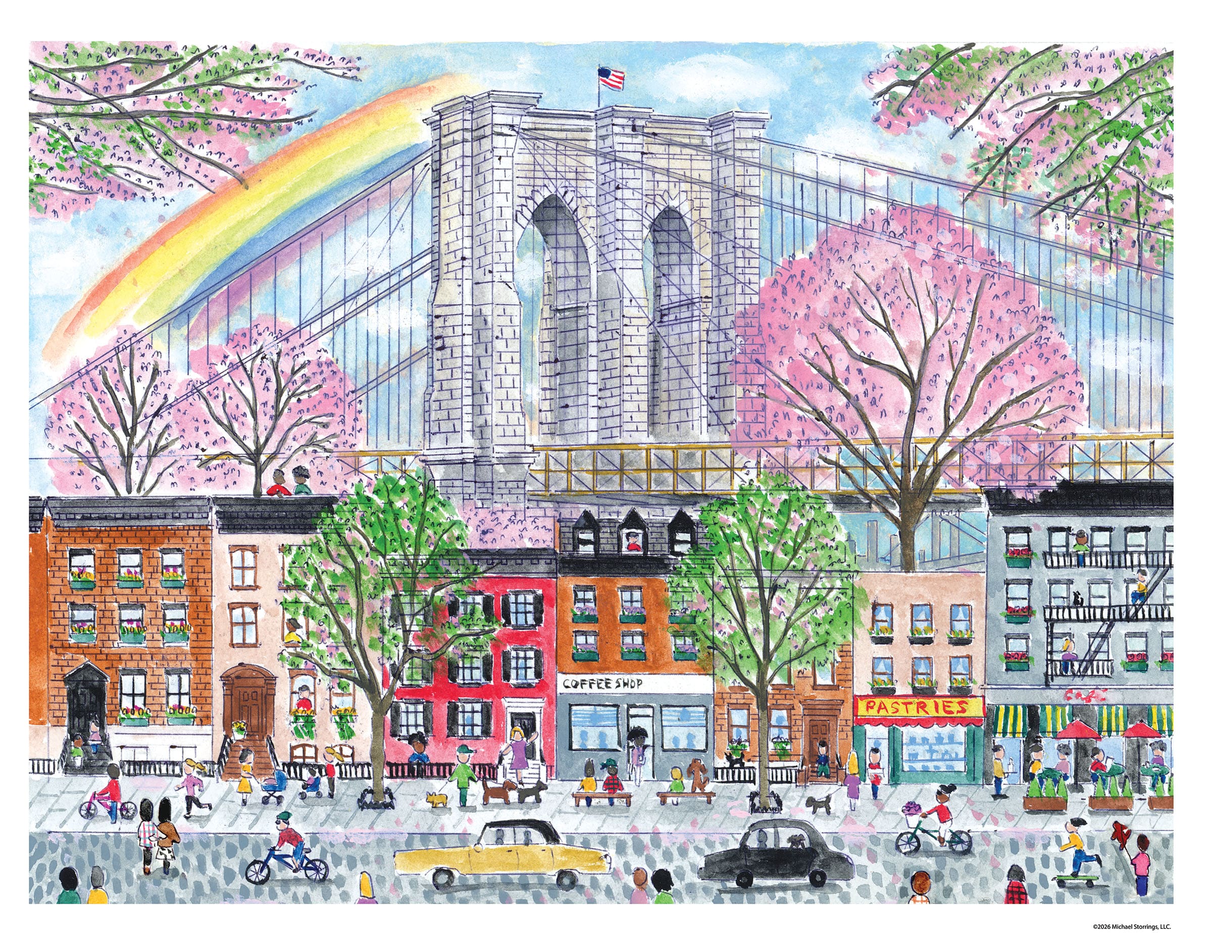 Brooklyn Bridge Spring Original Art